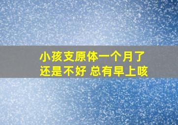 小孩支原体一个月了 还是不好 总有早上咳